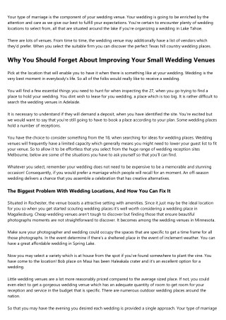 14 Questions You Might Be Afraid To Ask About Wedding Ceremony & Reception Venues