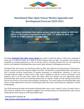 Distributed Fiber Optic Sensor Market Appendix and Development Forecast 2018-2022