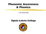 Phonemic Awareness Phonics