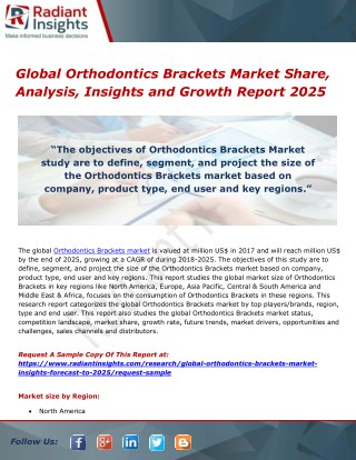 Global Orthodontics Brackets Market Share, Analysis, Insights and Growth Report 2025