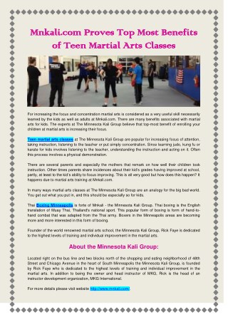 Teen martial arts classes mnkali