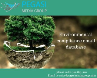 Build a strong Environmental compliance email database for quick growth