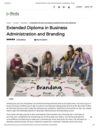 Business Administration and Branding - istudy