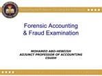 Forensic Accounting Fraud Examination