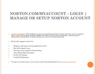 WWW.NORTON.COM/SETUP ACTIVATE YOUR NORTON ACCOUNT ONLINE