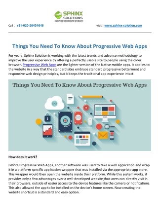 Things you need to know about progressive web apps