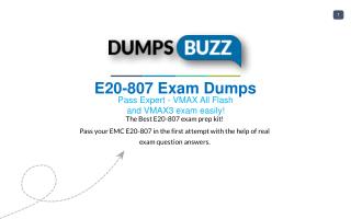 E20-807 Test prep with real EMC E20-807 test questions answers and VCE