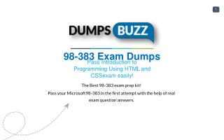 98-383 Exam .pdf VCE Practice Test - Get Promptly