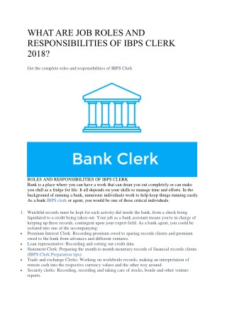 IBPS Clerk mock test series