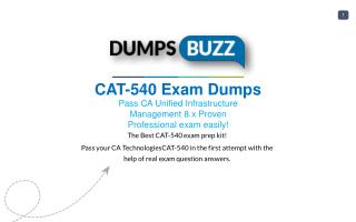 New and Updated CA Technologies CAT-540 exam questions