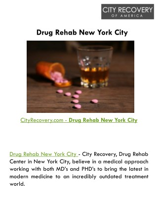 Drug Rehab New York City - CityRecovery