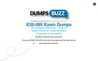 Purchase Latest E20-895 exam sample questions VCE with PDF