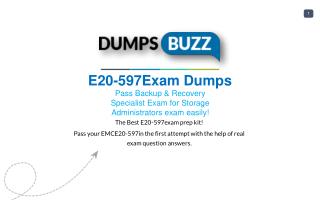 EMC E20-597 Dumps sample questions for Quick Success