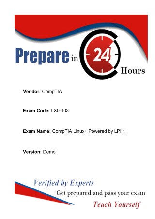 LX0-103 Exam Dumps - Latest [2018] CompTIA LX0-103 Braindumps - Realexamdumps.com