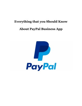 Everything that you Should Know About PayPal Business App