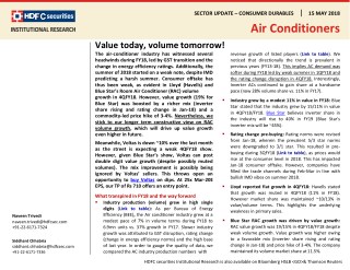 Sector Updates: Air Conditioner Sector Institutional Research Report | HDFC securities