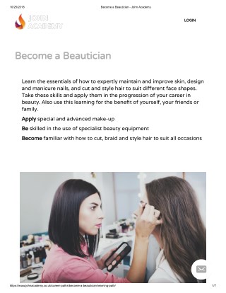 Beautician Course - John Academy