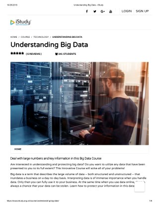 Understanding Big Data Course - istudy