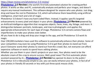 PHOTOLEMUR 3.0 REVIEW