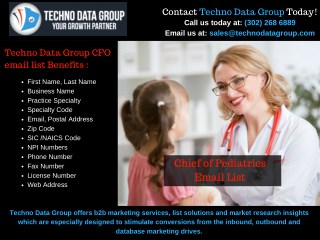 Chief of Pediatrics Email List | Pediatrics Marketing Lists
