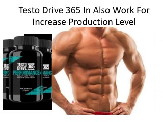 Testo Drive 365 - Get Perfect Stamina Strength For Performance