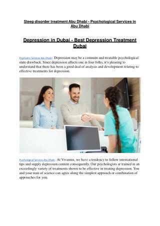 Psychological Services Abu Dhabi - Sleep disorder treatment Abu Dhabi - Bawiq Grocery Delivery Abu Dhabi