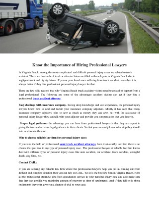 Truck Accident Attorney