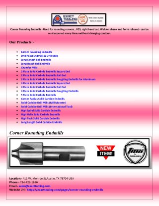 Long Length Solid Carbide Endmills