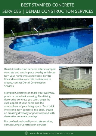 Best Stamped Concrete Services | Denali Construction Services