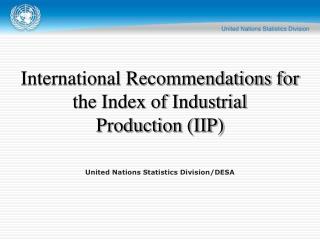 United Nations Statistics Division/DESA