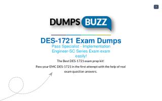 DES-1721 Exam Training Material - Get Up-to-date EMC DES-1721 sample questions