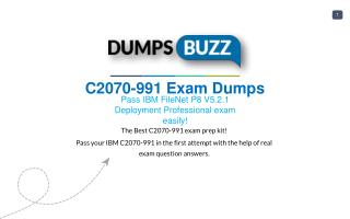 Purchase Latest C2070-991 exam sample questions VCE with PDF