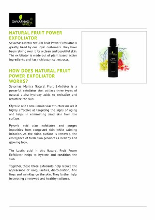 NATURAL FRUIT POWER EXFOLIATOR