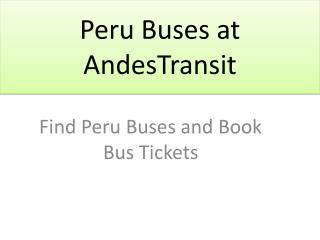 Peru buses at AndesTransit