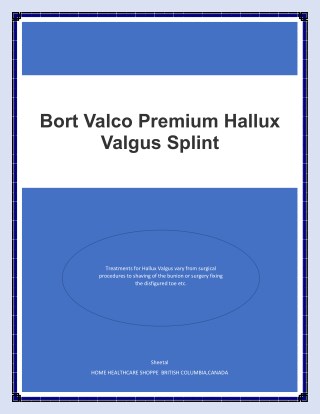 Bort Valco Premium Hallux Valgus Splint - Home Healthcare Shoppe