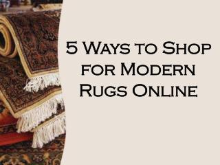 The Red Carpet Australia -5 Ways to Shop for Modern Rugs Online