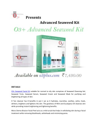 O3plus Advanced Seaweed Kit