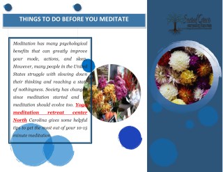 Things To Do Before You Meditate