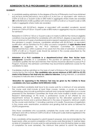 Thapar Institute Of Engineering And Technology - Admission for Ph.D programs 2019