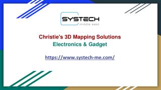 Christie's 3 d mapping solutions electronics & gadget