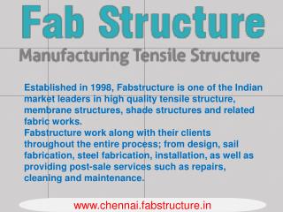 Tensile Structure Manufacturer In Chennai