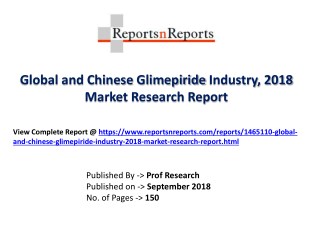 Global Glimepiride Industry with a focus on the Chinese Market