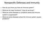 Nonspecific Defenses and Immunity