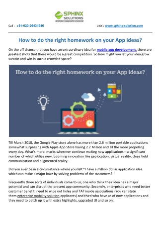 How to do the right homework on your app ideas