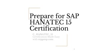 All You Need to Know About SAP HANA Technology (C_HANATEC_15) Exam