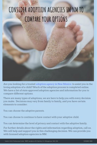 Consider Adoption Agencies in NM to Compare your Options