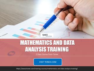 Mathematics and Data Analysis Training : Tonex Training