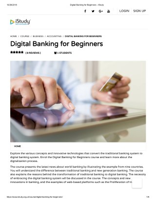 Digital Banking for Beginners - istudy