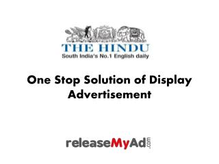 3 simple steps to book display ad in Hindu Newspaper
