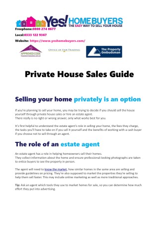 How to Sell your Home Privately